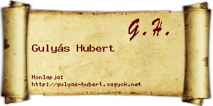 Gulyás Hubert névjegykártya